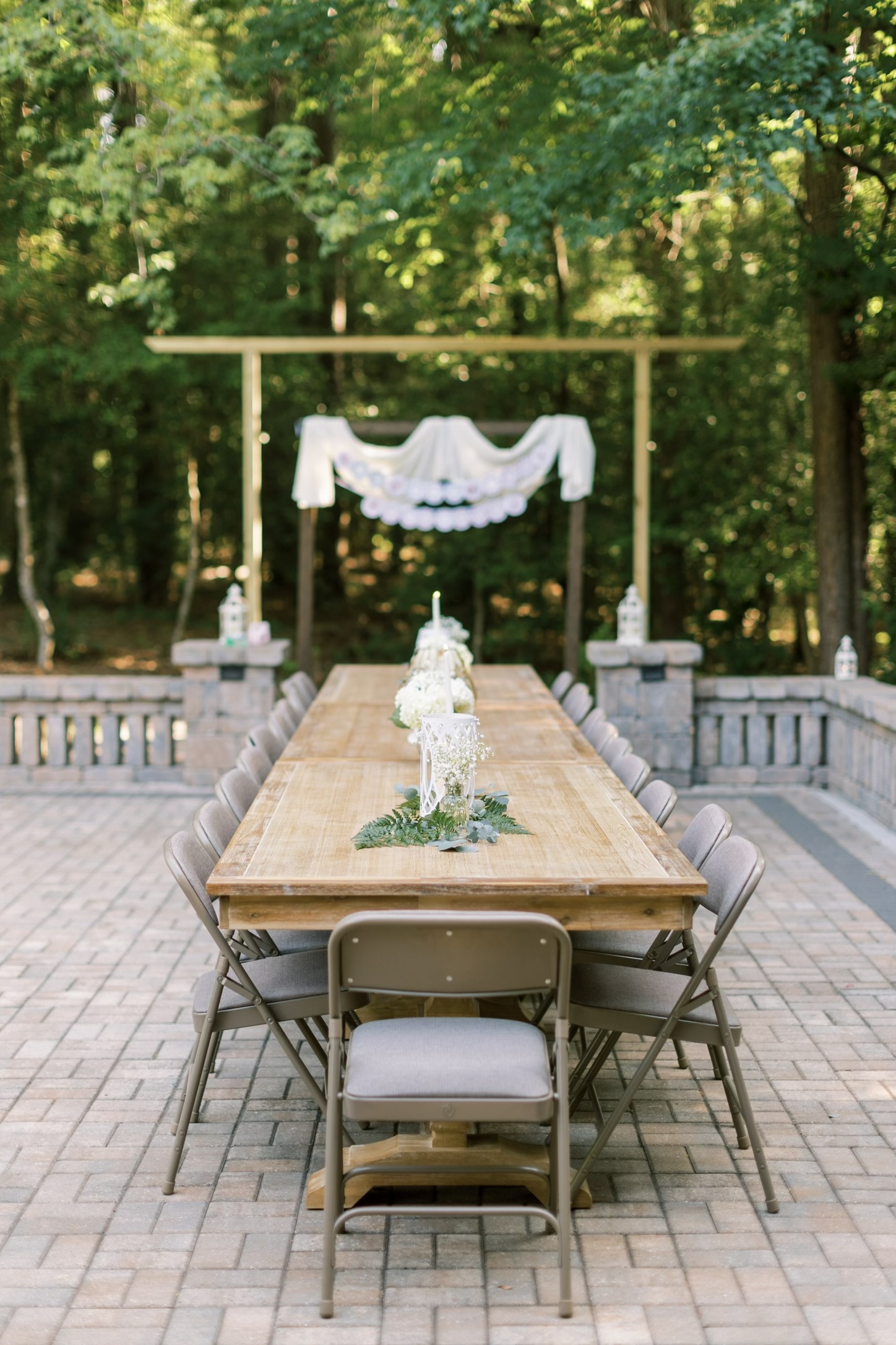 wedding reception setup