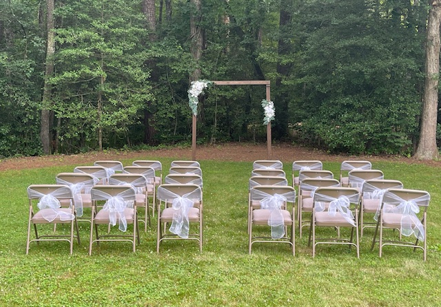 outdoor ceremony setup