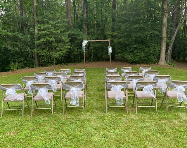 outdoor ceremony setup